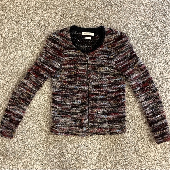 Isabel Marant Étoile Momo Bouclé Zip Up Jacket Sweater | Size Small - Picture 6 of 10